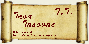 Tasa Tasovac vizit kartica